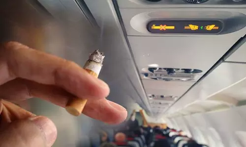 Man caught who smokes on air india Flight, argues to crew members