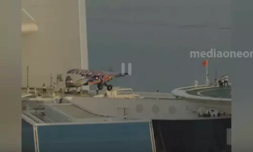 ദുബൈയിൽ ഹോട്ടലിന് മുകളിൽ വിമാനമിറക്കി; റെക്കോർഡിട്ട് പോളിഷ് പൈലറ്റ്