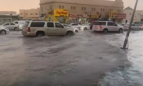 Heavy rain in Saudi Arabia