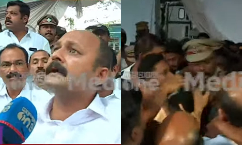 Clash in DCCs corporation office strike over Brahmapuram fire