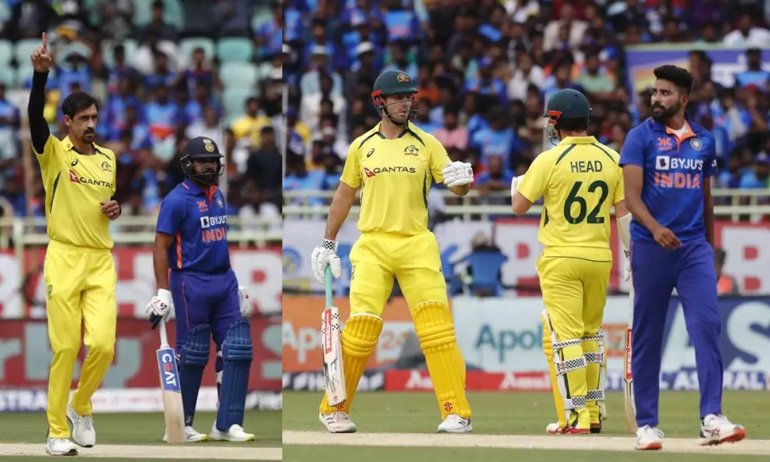 സ്റ്റാർക്ക് കൊടുങ്കാറ്റായി, മാർഷും ഹെഡും താണ്ഡവമാടി; വിശാഖപട്ടണത്ത് ഇന്ത്യൻ ദുരന്തം പൂർണം സ്റ്റാർക്ക് കൊടുങ്കാറ്റായി, മാർഷും ഹെഡും താണ്ഡവമാടി; വിശാഖപട്ടണത്ത് ഇന്ത്യൻ ദുരന്തം പൂർണം