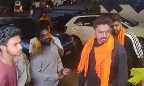 Bajrang Dal activists stop ladies night party in Shivamogga Karnataka