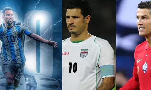 Messi, ali daei, Cristiano Ronaldo