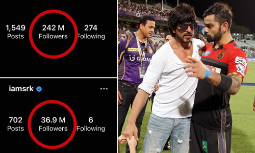 Shahrukh khan , Virat Kohli