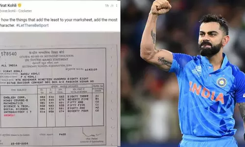 കണക്കിലെന്തിരിക്കുന്നു; പത്താം ക്ലാസ് മാർക്ക് ഷീറ്റ് പുറത്തുവിട്ട് വിരാട് കോഹ്‌ലി