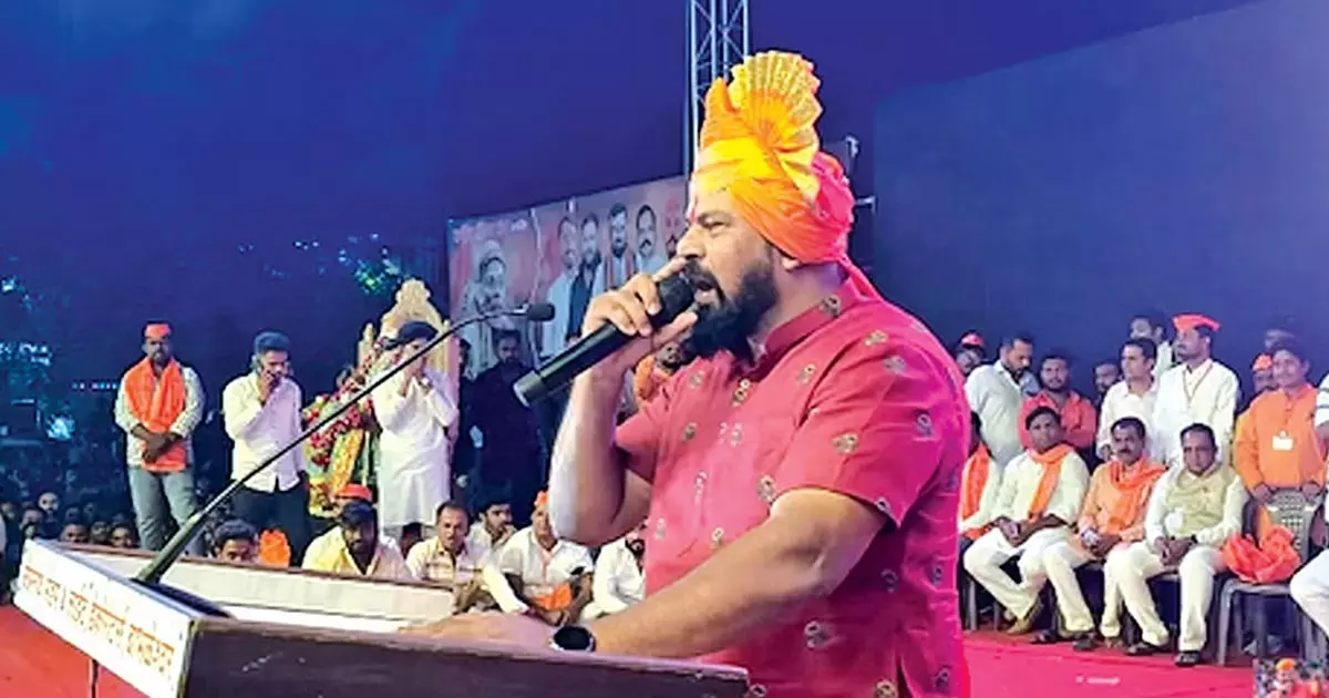 അഖണ്ഡ ഹിന്ദു രാഷ്ട്രം പ്രഖ്യാപിക്കണം; രാമ നവമി ദിനത്തിൽ തെലങ്കാന എം.എൽ.എ രാജാ സിംഗ് അഖണ്ഡ ഹിന്ദു രാഷ്ട്രം പ്രഖ്യാപിക്കണം; രാമ നവമി ദിനത്തിൽ തെലങ്കാന എം.എൽ.എ രാജാ സിംഗ്