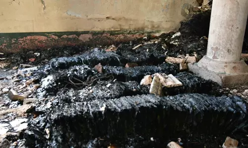 Madrasa Azizia in Bihar Sharif after the violence