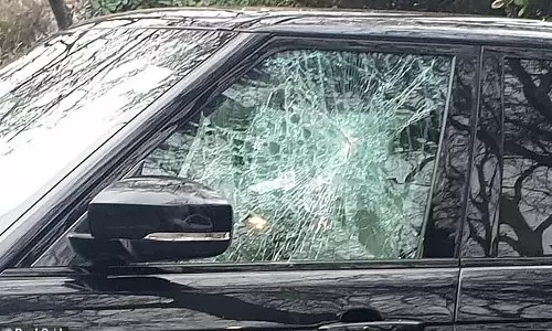 Stolen Range Rover crashed