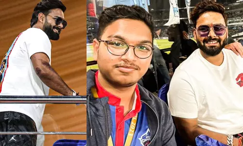 Rishabh Pant came to watch Delhi Capitals match against Gujarat Titans