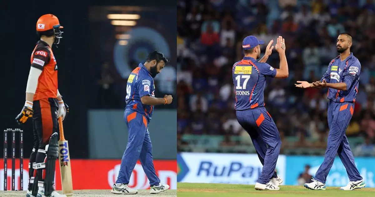 Sunrisers Hyderabad scored 121 runs for the loss of eight wickets in the allotted 20 overs against Lucknow Supergiants.