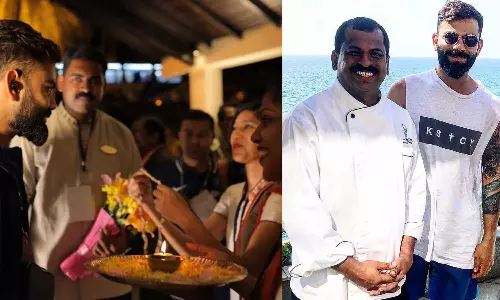 ViratKohlihavingKeralaSadya, ChefPillaipreparesKeralaSadyaforViratKohli, ChefSureshPillaifoodexperiencewithIndiancricketteam, ViratKohliandChefPillai