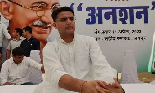 Sachin Pilot, Sachin Pilot begins day-long fast against corruption,സച്ചിൻ പൈലറ്റ് നിരാഹാര സമരം ആരംഭിച്ചു; പാർട്ടി വിരുദ്ധ നടപടിയെന്ന് കോൺഗ്രസ്