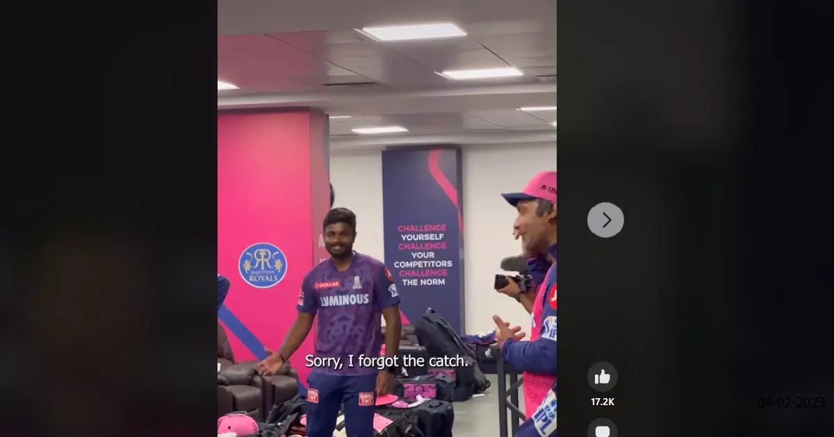 Sanjus gesture draws laughter at Rajasthan Royals team meeting