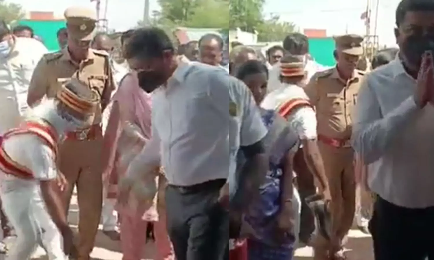 Tamil Nadu collector makes assistant carry his shoes during temple visit