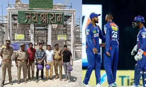 അയോധ്യയിലെ‌ രാമക്ഷേത്രം സന്ദർശിച്ച് ലഖ്നൗ സൂപ്പർ ജയന്റ്സ് താരങ്ങൾ; വിവാദം