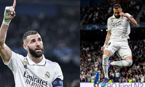 Karim Benzema equals Manchester Citys Erling Haalands record with 18 goals since the World Cup break