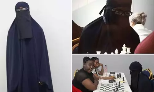 university boy wears burqa, beats top players in chess Championship