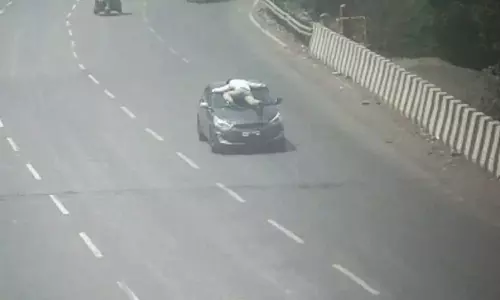 High On Drugs, Man Drags Traffic Cop On Cars Windshield For 10 km