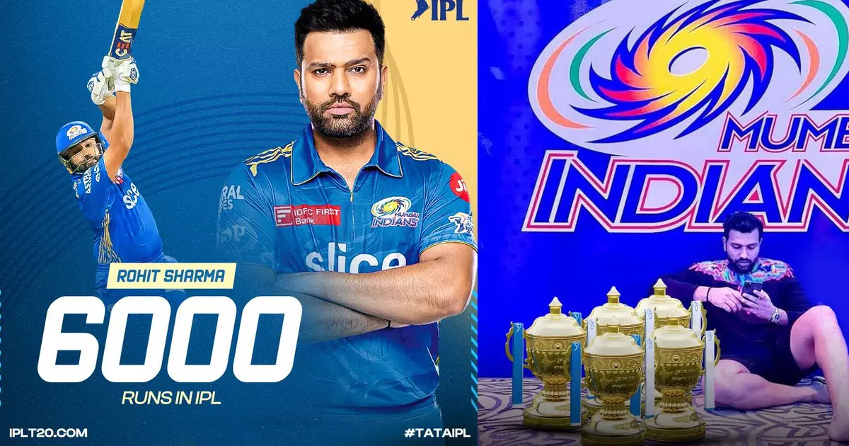 Rohit Sharma became the fourth batsman to score 6000 IPL runs Rohit Sharma became the fourth batsman to score 6000 IPL runs