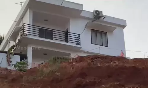 The hill was demolished for the development of the National Highway; The family is afraid that the house will collapse