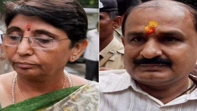 Maya Kodnani and Babu Bajrangi. Maya Kodnani and Babu Bajrangi.