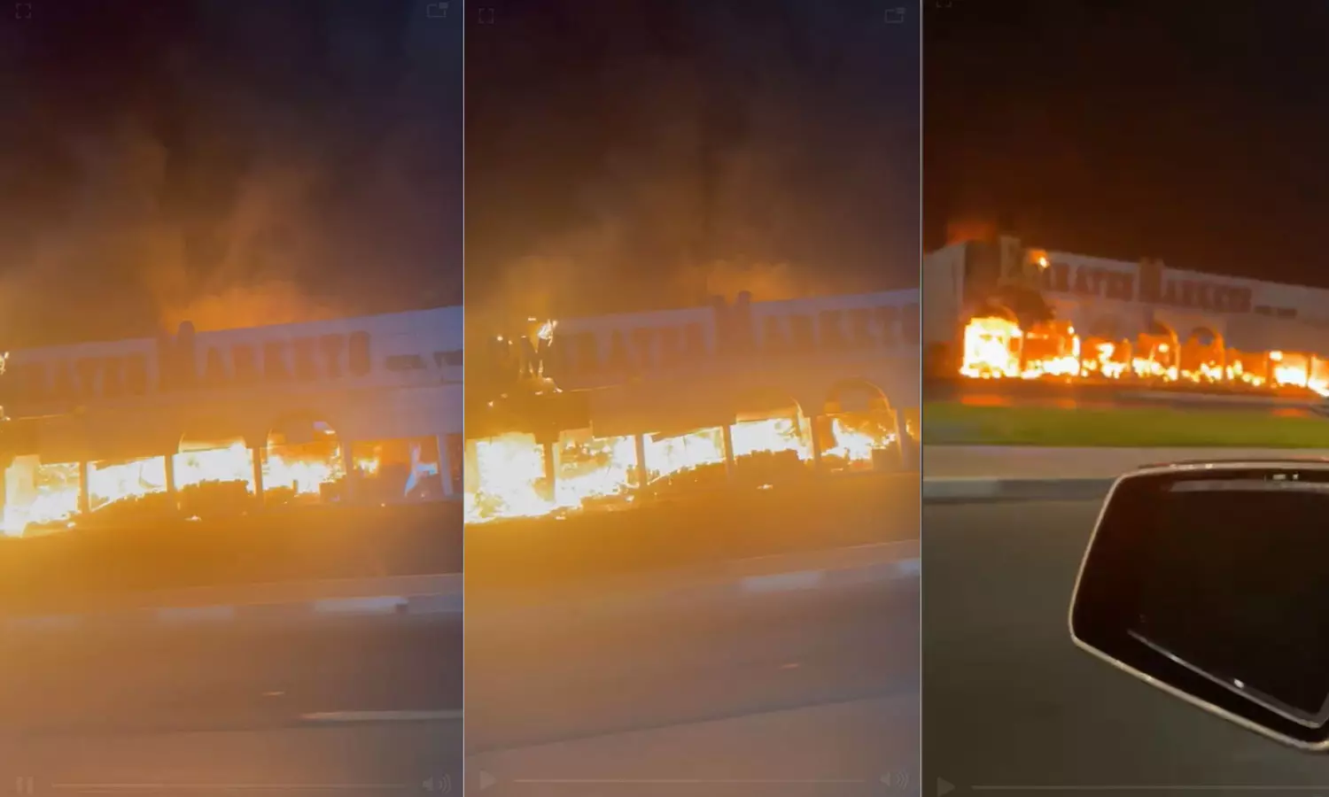 A huge fire broke out in a shopping mall in Ras Al Khaimah