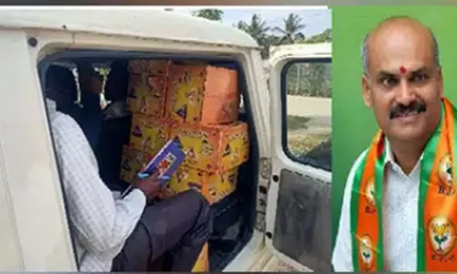 The pressure cooker given by BJP candidate HK Suresh to capture votes in the Karnataka elections has exploded.