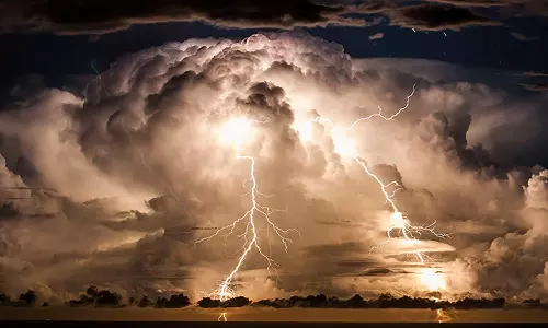 struck by lightning in kollam