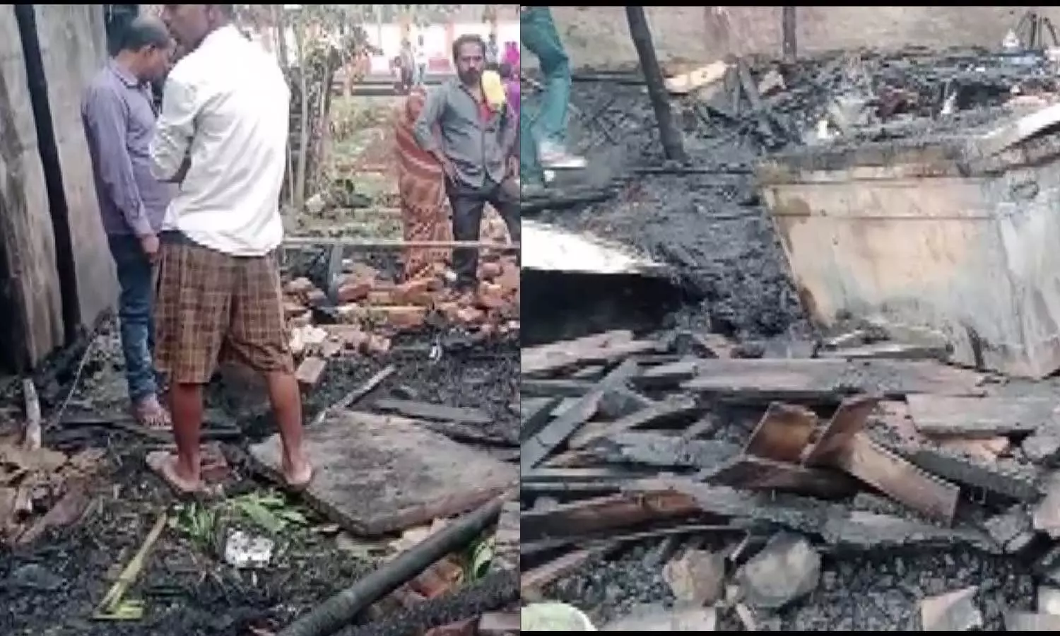 Slum fire in Bihar; Four studies in one family burned to death