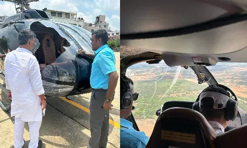 ഹെലികോപ്റ്റര്‍ പക്ഷി ഇടിച്ച് തകര്‍ന്നു; ഡി.കെ ശിവകുമാര്‍ രക്ഷപ്പെട്ടത് തലനാരിഴക്ക്