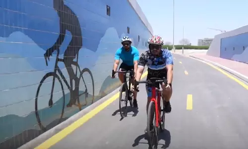 underground cycle path has been completed in Maidan