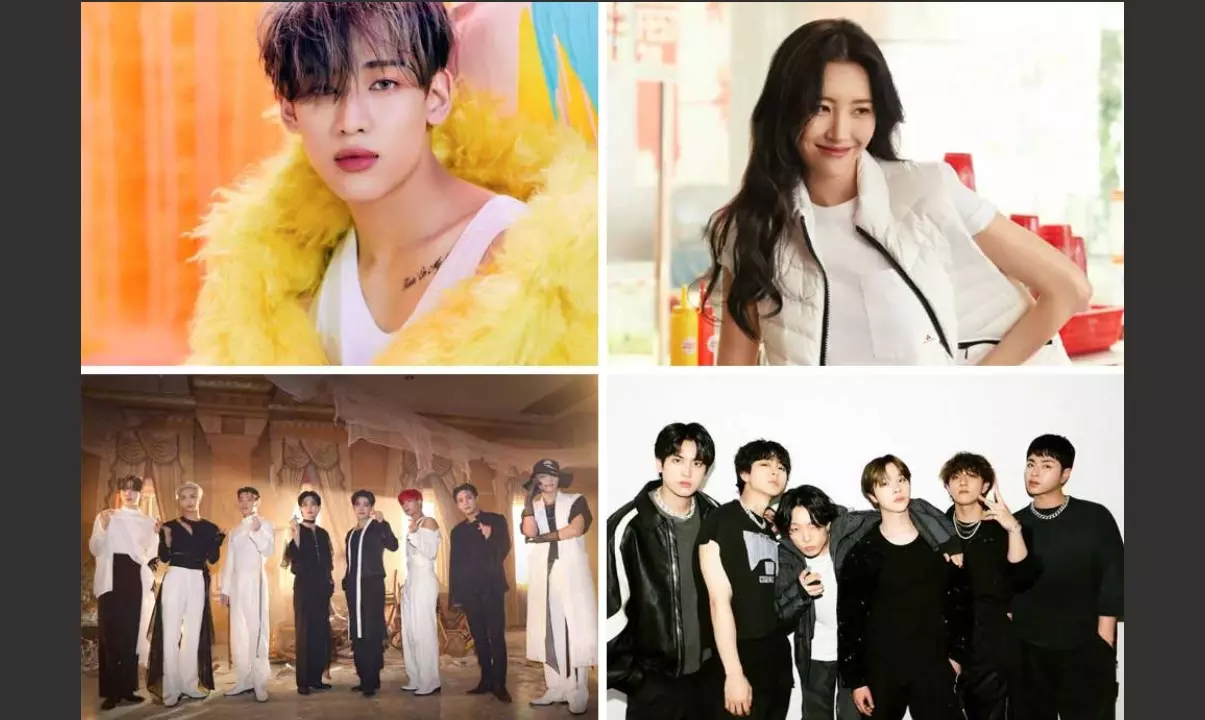 A concert by Korean pop stars