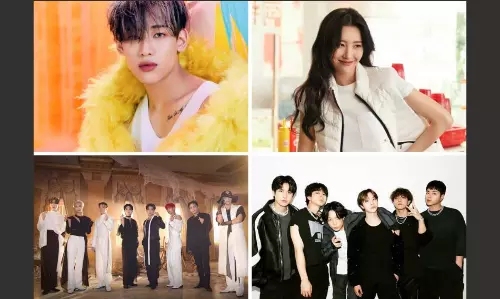 A concert by Korean pop stars A concert by Korean pop stars