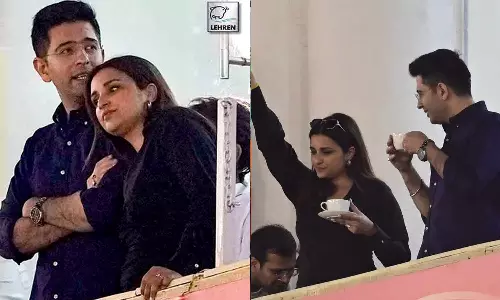 വിവാഹ റിപ്പോർട്ടുകൾക്കിടെ ഐപിഎൽ കാണാനെത്തി രാഘവ് ഛദ്ദയും പരിനീതി ചോപ്രയും - വീഡിയോ