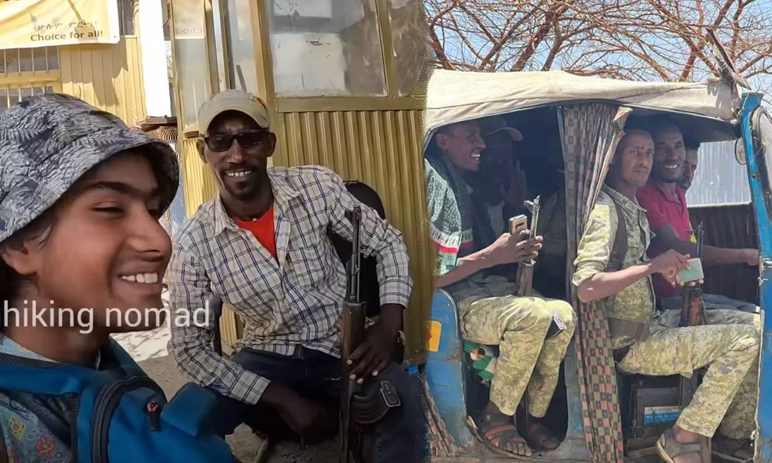 Malayalee vlogger Maheen S adventure travle through Ethiopia after Sudan, Hitchhiking Nomad travel to Ethiopia, Maheen S world trip