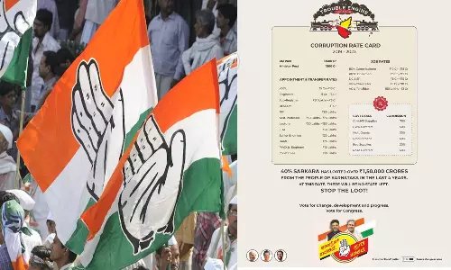 Election Commission notice to Congress over its corruption rate card ads Against BJP