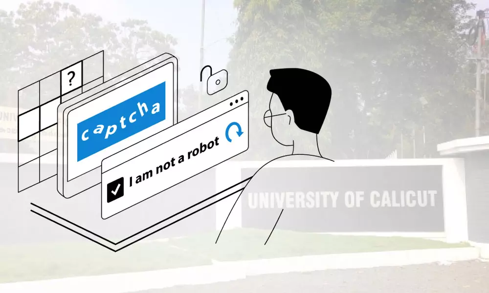 കാഴ്ചയില്ലാത്തവർക്ക് കാപ്ചെ ഒഴിവാക്കി കാലിക്കറ്റ് സർവകലാശാലാ വെബ് സൈറ്റ്