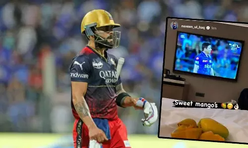 സ്വീറ്റ് മാങ്കോസ്; കോഹ്ലിയുടെ വിക്കറ്റ് വീണയുടന്‍ നവീനുൽ ഹഖിന്റെ സ്‌റ്റോറി