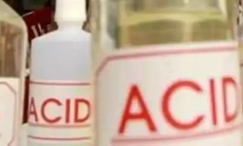 Acid attack on middle-aged man