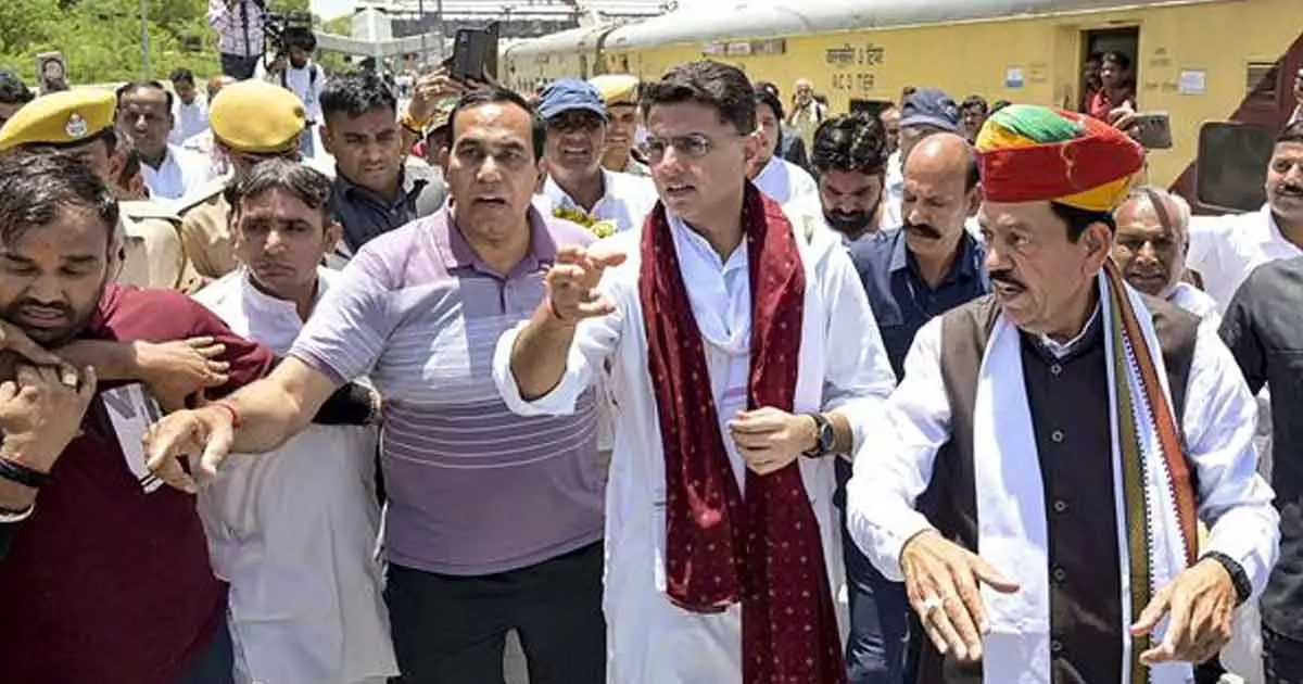 Sachin pilot Jan Sangharsh Yatra second day