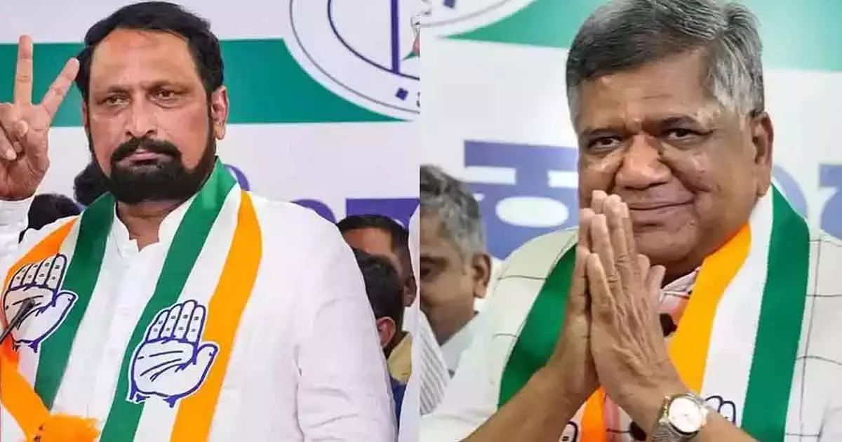 Jagadish Shettar Laxman Savadi leading Jagadish Shettar Laxman Savadi leading