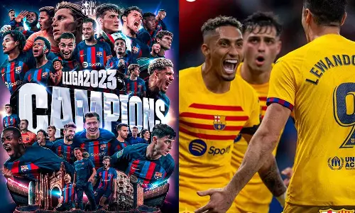 സ്‌പെയിനിന് പുതിയ രാജാക്കന്മാർ; ബാഴ്‌സ ലാലീഗയിൽ മുത്തമിടുന്നത് നാല് വർഷത്തിന് ശേഷം