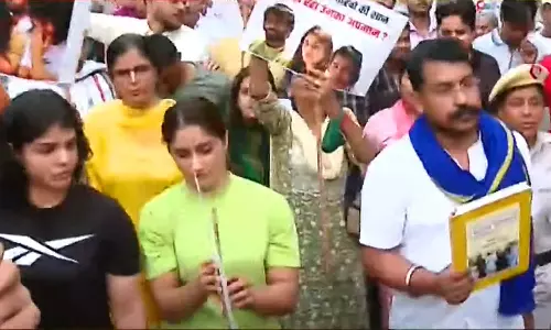 chandrashekhar azad_wrestlers protest