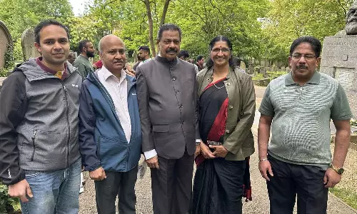 MV Govindan visited the memorial of Karl Marx MV Govindan visited the memorial of Karl Marx