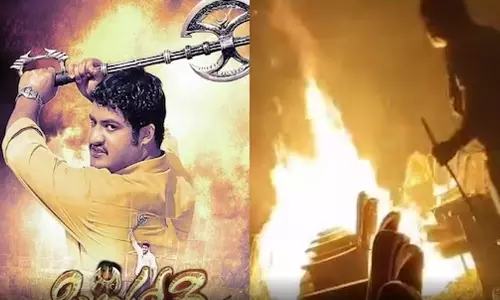 MASSIVE Fire Breaks Out In Theatre Playing Simhadri After Jr NTR Fans Burst Crackers