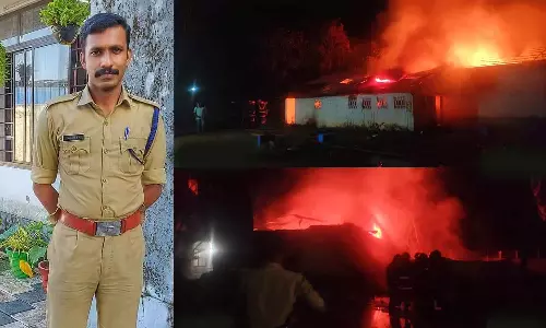 thumba kinfra fire one fire man death news