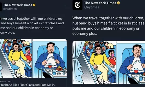 husband flies first class, leaving me and the kids in economy; The womans letter went viral