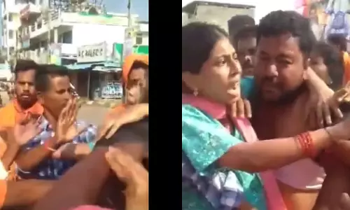 Muslim hotel owner beaten up by Hindutva in Telangana, sister miscarried after trying to prevent it