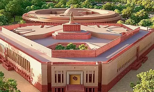 The inauguration of the new Parliament was in two phases and Beginning with special pujas