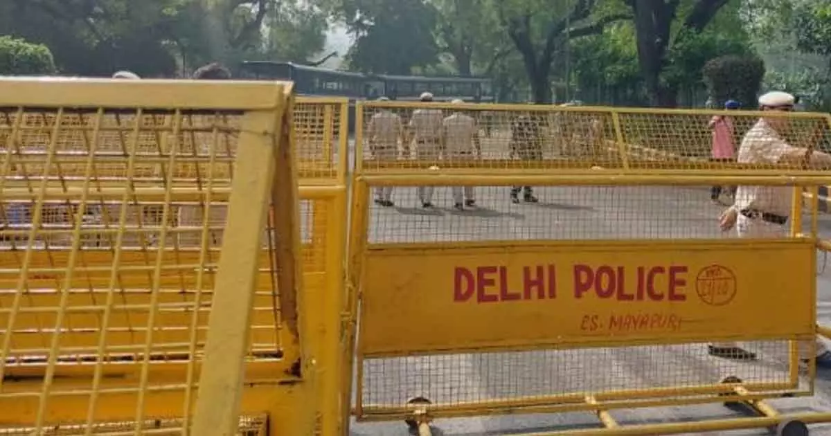 New Parliament inauguration High security ahead of wrestlers march New Parliament inauguration High security ahead of wrestlers march